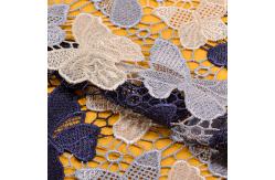 China 100% Polyester Embroidery Flower And Butterfly Designs Knitted Tricot France Lace Fabric supplier