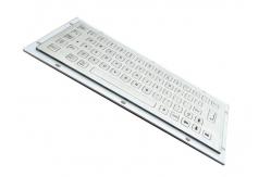 China Compact IP65 Industrial Mini Keyboard 64 Keys Stainless Steel Brushed supplier