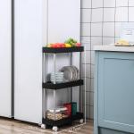 Crystal 98.5cm Kitchen Storage Racks Plastic Organizer Shelf Four Layer for sale