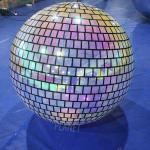 Colorful Portable Disco Mirror Ball Hanging Inflatable Mirror Balloon PVC Mirror Sphere For Advertising for sale