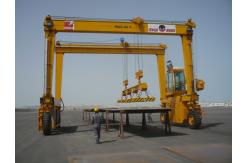 China Full Electric Mobile Straddle Transporter 5t To 500ton Travelling On Rubber Tyres supplier