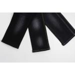 11.4  Oz Black And Black Backside Crosshatch Slub Denim Jeans  Fabric for sale