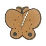 Silent Butterfly Shaped Cork Clock Quartz Movement Battery Operated for sale