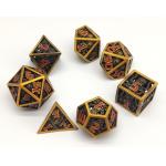 Handcarved Metal Mini Polyhedral Dice Waterproof Neat Sharp Edges for sale