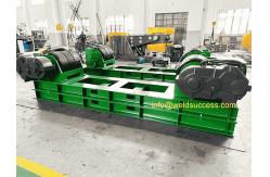 China 100T Tank Turning Rolls , Pipe Roller Stand With Wide PU Wheel Steel Band supplier