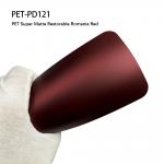 PET-PD122 PET Car Body Matte Wrap Film Restorable Romania Red 7.5mil for sale