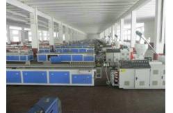 China WPC PVC Skirting Board Production Line , Double Screw Extruder supplier