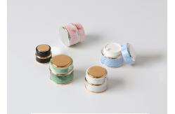 China Small marble 50 g Plastic Cosmetic Jar empty Face Cream Containers in stock supplier