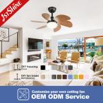 30 Mini Ceiling Fan With Light Wood Blade 6 Speed Choice Hi Speed
