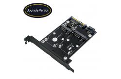 China Dual MSATA SSD To Dual SATA3 Converter With Full Height Profile Bracket supplier
