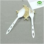 6.5 Inch CPLA Knife Spoon Fork Sets-Factory Direct Sale Biodegradable Disposable Utensils Composatable Spoon Knife Fork for sale