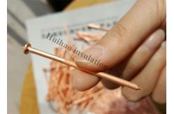 China 3mm Copper Plated Steel Stud Welding Insulation Pins With Self Locking Dome Caps supplier