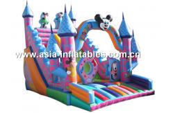 China Hot Sale Inflatable Mickey Mouse Slide With Castle For Children Park supplier