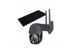 China Outdoor WIFI PIR Solar Panel Dome PTZ Security Camera H265 Tuya HD supplier