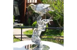 China Modern Animal Metal Sculptures , Casting Metal Falcon Statue supplier