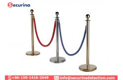 China Bank / Exhibition Velvet Rope Crowd Control Barrier Portable With Pole Stanchion supplier