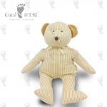 Presents EN71 Striped Teddy Bear Plush Fairy Doll Child Friendly 37 X 42cm