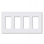 Rectangular 4 Gang Screwless Wall Plate For Socket Switch Cover for sale