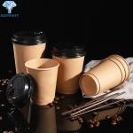 Recycled Throw Away Custom Disposable Coffee Cups Greaseproof for sale