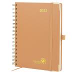 2023 Orange Custom Academic Planner Hardback Spiral Vertical Pages for sale