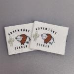 Name Custom Embroidered Clothing Baby Labels Cotton Tape Printed Custom Woven Logo Labels