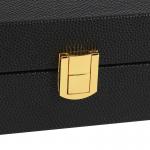 PU Leather Caviar Packaging Gift Box With Gold Foil