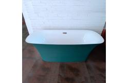 China Fresh Pure Acrylic Sheet Soaking Freestanding Bathtub Rectangular Shape supplier