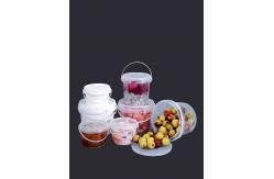China 600ML Tamper Proof Cookie Bucket Plastic Food Container With Lid Handle 100% Material supplier