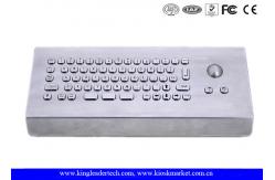 China Brushed Stainless Steel USB Industrial Keyboard With Trackball supplier