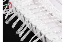 China 12Cm Polyester Water Soluble Lace Chemical White Fringe Tassel Embroidered Trim Ribbon supplier