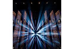 China High Brightness Sliding LED Screen Outdoor Folding Curved Led Display Wall supplier