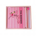 Pink Cover Personalised Diary And Pen Set Customized Silk Screen Printing Logo For Girls for sale