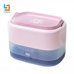 ABS 500ml Pink Kitchen Soap Dispenser With Sponge Holder Manual Press for sale