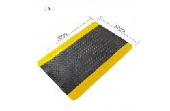 China Black And Yellow Antistatic Conductive Cleanroom ESD Anti Fatigue Mat With Lock supplier