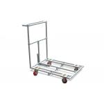 Aluminium Profile Industrial Tote Cart Multilayer Hand Push Trolley for sale