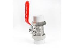 China PN16 Nickel Plating Metal Ball Valve Double Socket PPR Brass Ball Valve supplier