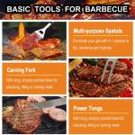 Multipurpose Bbq Grill Tool Set Elongated Odorless Extra Thick