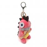 Embroidery Logo Small Red Big Mouth Dinosaur Plush Doll Keychain Plush Toys for sale