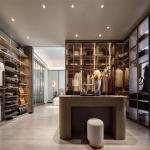 Premium Dressing Room Open Closet Walk In Closet With Light Wood Grain for sale