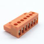 Orange 300V 2-24 poles Plug-In Terminal Block Female Panel Mounted