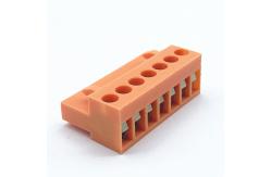 China Orange 300V 2-24 poles Plug-In Terminal Block Female Panel Mounted supplier