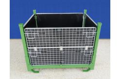 China Lightweight Collapsible Wire Container Portable  Wheels Available Easily Move supplier
