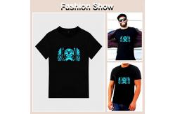China Audio Control Light Up LED T Shirt Wireless Music Flashing Black supplier