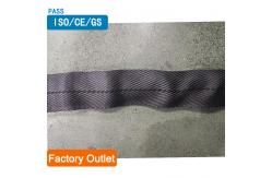 China Jacket Twill Weave Polyester Round Sling Black Heavy Duty Vertical 2 tons supplier