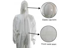 China White Waterproof Disaposable Microporous Protective Coveralls Adequate Supply En14126 supplier