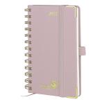 2023 6.75X4.2 Inch Custom Academic Planner Wirebound Light Pink for sale