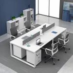 Waterproof Office Workspace Desk Stain Resistant White With PVC Edging