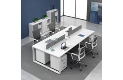 China Waterproof Office Workspace Desk Stain Resistant White With PVC Edging supplier