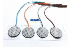 China 4 DISCS Ag AgCl Sensor EMG Disposable Surface Electrodes With 10cm Wire supplier