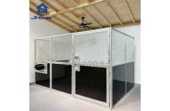 China Mobile Painted 12ft Standard Size HDG HDPE Horse Stable Stall Panels Barn With Feeder supplier